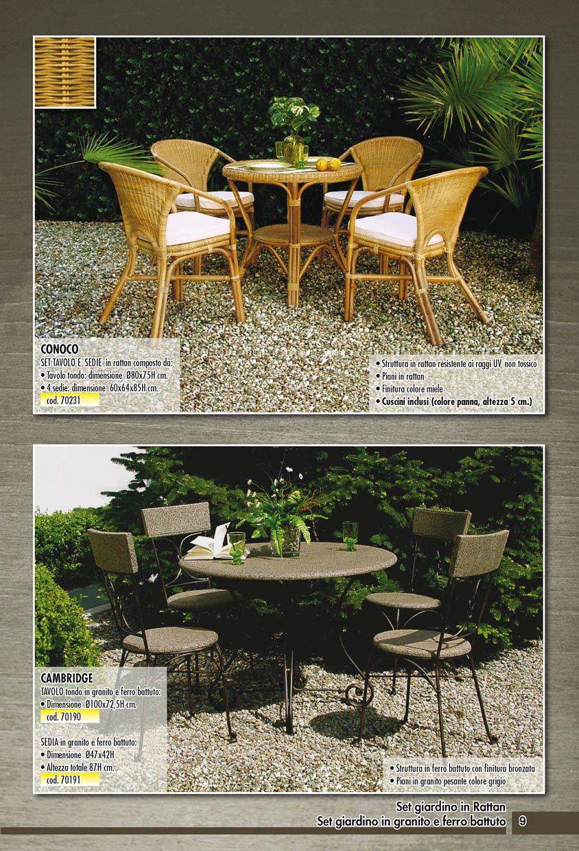 Collegabile POLY RATTAN POLTRONA GIARDINO POLTRONA SEDIA IN RATTAN Nature con cuscini